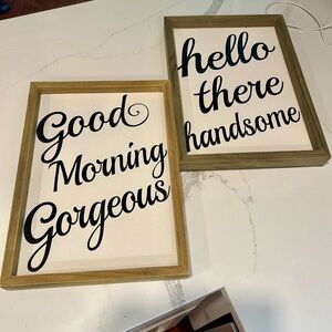 Set of Two Framed Wall Art with Quotes